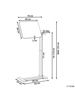 Verstellbarer Laptopständer SCHOLA in Grün - (W) 70 x (H) 76 x (L) 40 cm