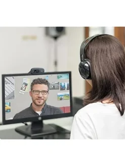 Vielseitige Büro-Webcam mit 720p Auflösung und Rauschunterdrückung in Schwarz