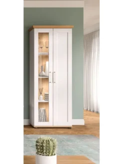 Vitrine (B/H/T: 64x161x37 cm) in Sibiu Lärche Nachbildung