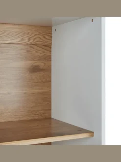 Vitrine RUMSON in Weiß - (W) 80 x (H) 183 x (L) 40 cm