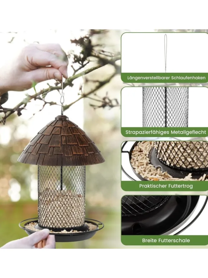 Vogelfutterhaus in Braun