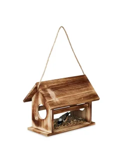 Vogelfutterhaus in Braun - (B)30 x (H)24 x (T)21 cm