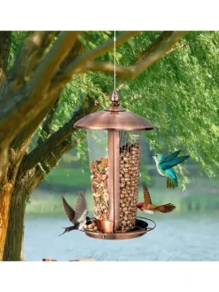 Vogelfutterhaus 2in1 in Bronze