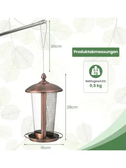 Vogelfutterhaus 2in1 in Bronze