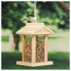 Vogelfutterhaus in Natur - (B)14,5 x (H)22 x (T)14,5 cm