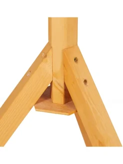 Vogelfutterhaus in Natur/ Grün - (B)66 x (H)137 x (T)59 cm