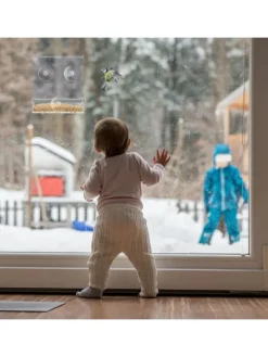 Vogelfutterhaus in Transparent - (B)15 x (H)16,5 x (T)7,5 cm