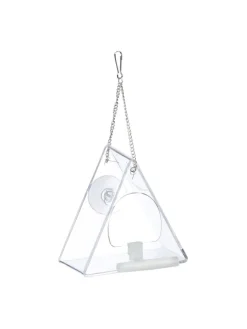 Vogelfutterhaus in Transparent - (B)12,5 x (H)13 x (T)7,5 cm