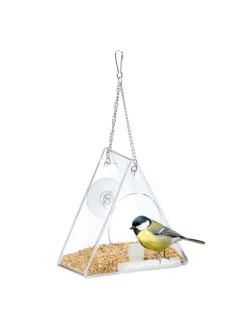 Vogelfutterhaus in Transparent - (B)12,5 x (H)13 x (T)7,5 cm