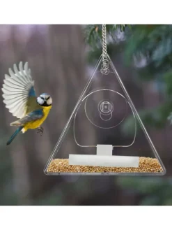 Vogelfutterhaus in Transparent - (B)12,5 x (H)13 x (T)7,5 cm