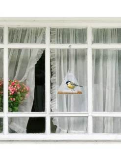 Vogelfutterhaus in Transparent - (B)12,5 x (H)13 x (T)7,5 cm