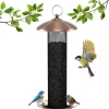 Vogelfutterhaus zum Aufhängen Ø 16 x 40 cm in Schwarz