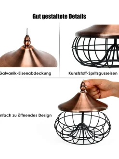 Vogelfutterstation 17x17x14cm in Schwarz