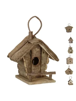 Vogelhaus in Natur - (B)20,5x (H)28,5 x (T)17,5 cm