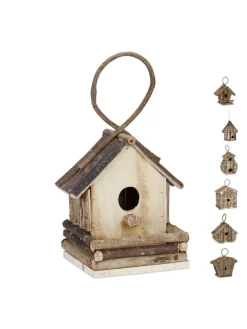 Vogelhaus in Natur - (B)18x (H)32 x (T)14,5 cm