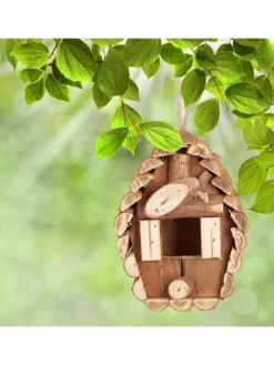 Vogelhaus in Natur - (B)11x (H)24,5 x (T)8 cm