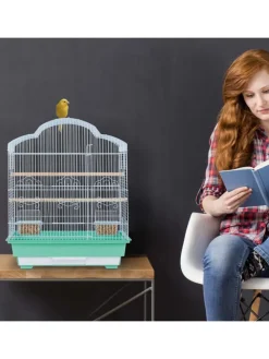 Vogelkäfig in Grün - (B)46,5 x (H)56,5 x (T)35,5 cm