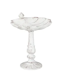 Vogeltränke Antik in Weiß