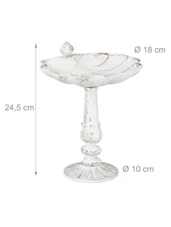 Vogeltränke Antik in Weiß