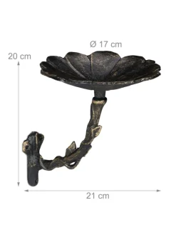Vogeltränke Blüte in Bronze