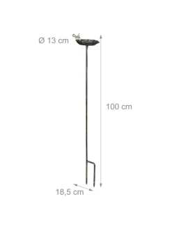 Vogeltränke Erdspieß in Bronze