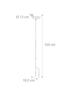 Vogeltränke Erdspieß in Weiß