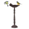 Vogeltränke Gartendeko in Braun
