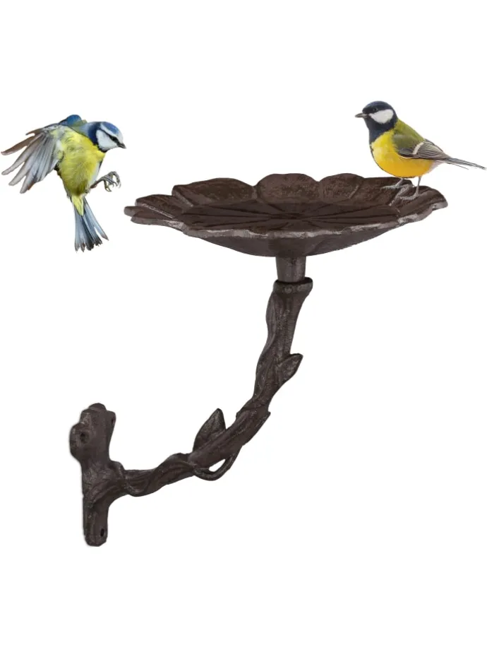 Vogeltränke Gusseisen in Braun