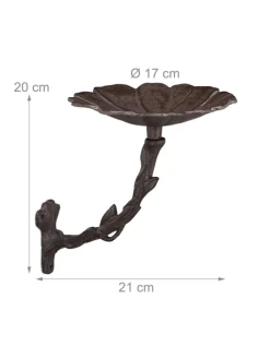 Vogeltränke Gusseisen in Braun