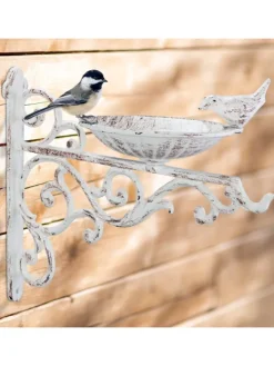 Vogeltränke in Weiß - (B)28x (H)24 x (T)14 cm