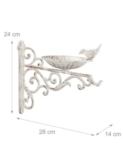 Vogeltränke in Weiß - (B)28x (H)24 x (T)14 cm