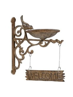 Vogeltränke Welcome in Braun