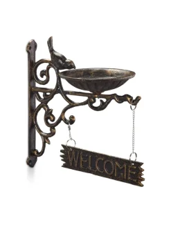 Vogeltränke Welcome in Bronze