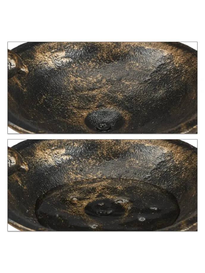 Vogeltränke Welcome in Bronze