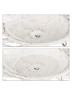 Vogeltränke Welcome in Weiß