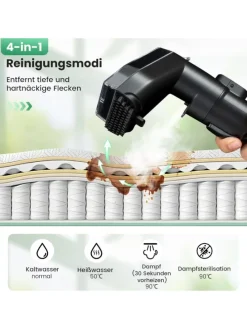 1800W Polsterreiniger Gerät in Schwarz