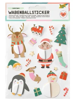 Wabenballsticker "Christmas" in Bunt