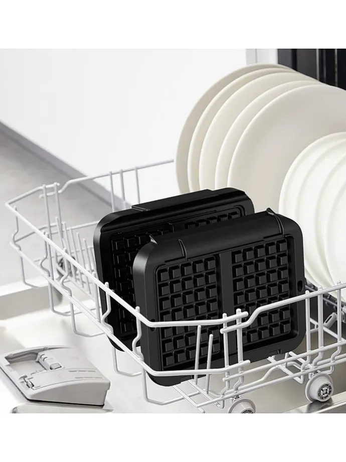 Waffelplatte "Optigrill Xin1 - XA730810" in Schwarz/ Silber