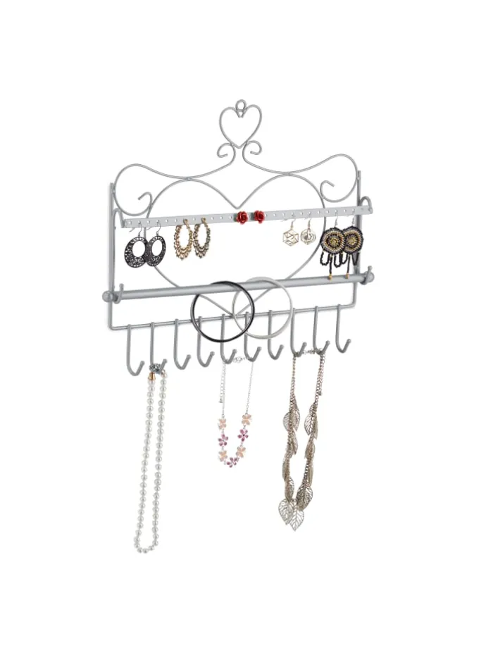 Wand Schmuckhalter in Silber - (B)36,5x (H)30 x (T)3,5 cm