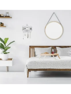 Wand Schmuckhalter in Silber - (B)36,5x (H)30 x (T)3,5 cm