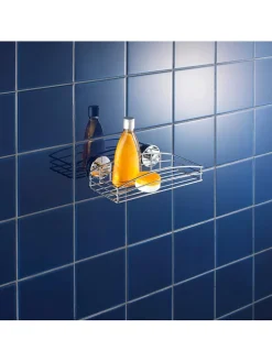 Wandablage "Vacuum-Loc" in Chrom - (B)26 x (H)6,5 x (T)14 cm