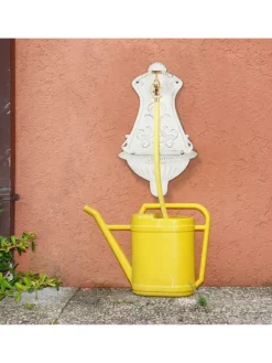 Wandbrunnen in Weiß - (B)24,5 x (H)42 x (T)11,5 cm