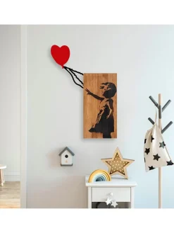 Wanddekor "Banksy" - (B)59 x (H)83 cm