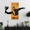 Wanddekor "Banksy - Flower Thrower" - (B)69 x (H)58 cm