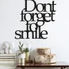 Wanddekor "Don't Forget To Smile" - (B)70 x (H)67 cm