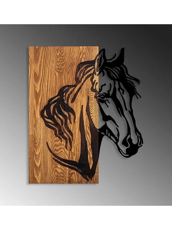 Wanddekor "Horse" - (B)48 x (H)58 cm