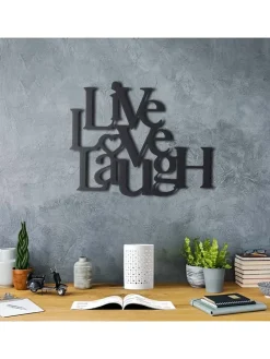 Wanddekor "Live Love Laugh" - (B)49 x (H)40 cm