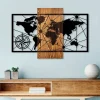 Wanddekor "World Map" - (B)84 x (H)57 cm