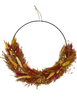 Wanddekoration in Hellbraun/ Pink - Ø 37 cm