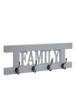 Wandgarderobe C60 Family im Shabby-Look, Grau-blau